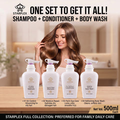 STARPLEX Plant Extract Hair & Body Care Set | Shampoos, Conditioner & Body Wash