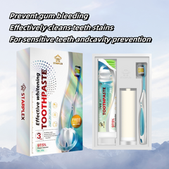 Starplex 100g*2 Anti-Inflammatory Toothpaste Set and Free Toothbrush*1  for Sensitive Teeth and Cavity Prevention