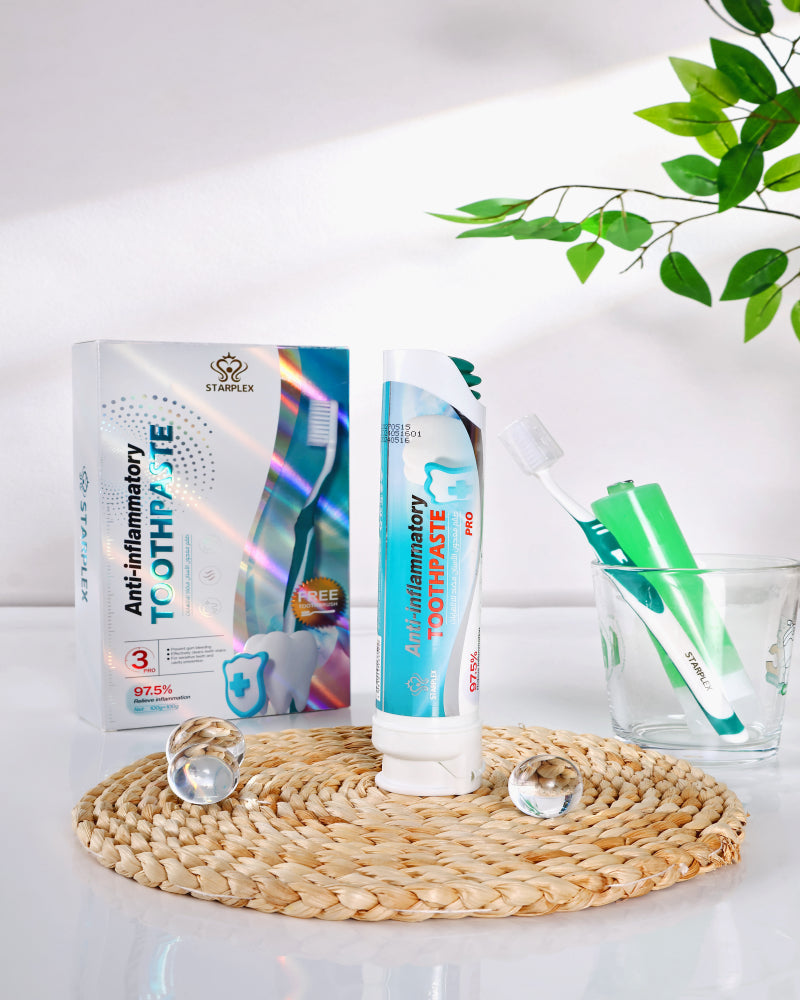 Atarplex Starplex 100g*2 Anti-Inflammatory Toothpaste Set and Free Toothbrush*1 ...