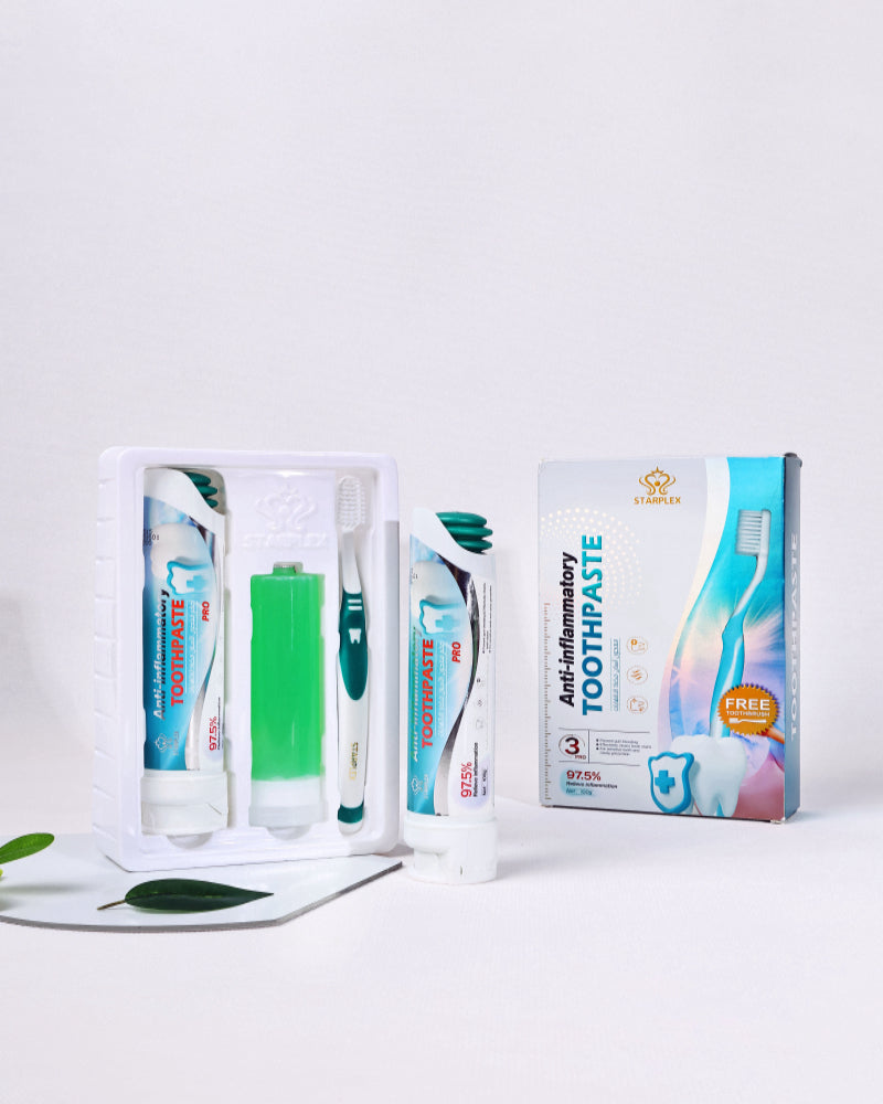 Contraplex Toothpaste Starplex 100g*2 Anti-Inflammatory Toothpaste Set and Free Toothbrush*1 ...
